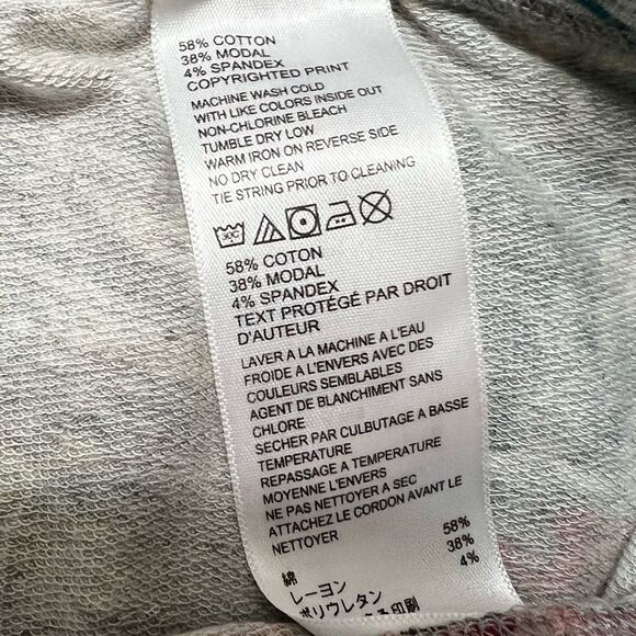 Tommy Bahama floral jersey skirt hibiscus print gray medium cotton drawstring - Picture 8 of 9